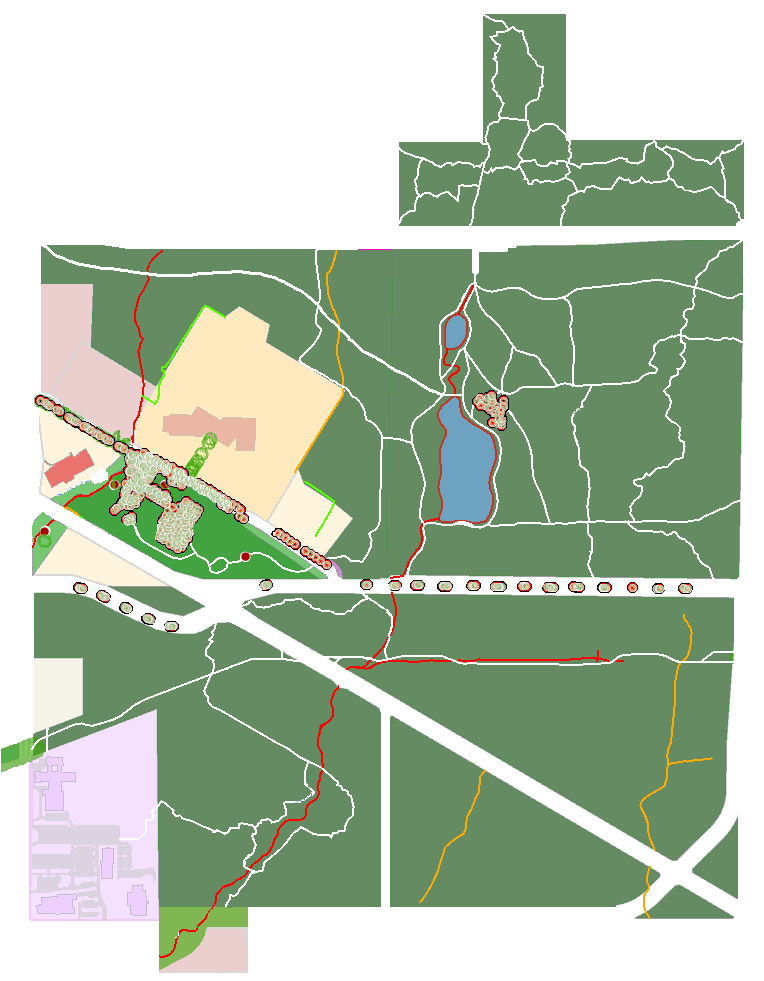 Green Timbers Trails Map of trails in Green Timbers